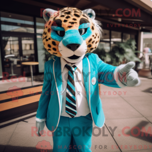 Turquoise Cheetah mascot...