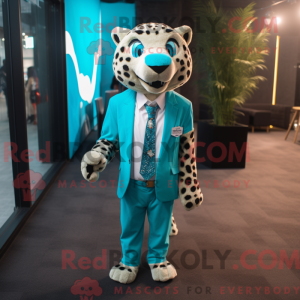 Turquoise Cheetah mascot...