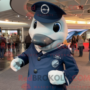 Navy Dolphin mascot costume...