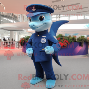 Navy Dolphin mascot costume...