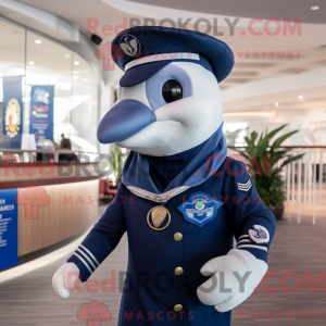 Navy Dolphin mascot costume...