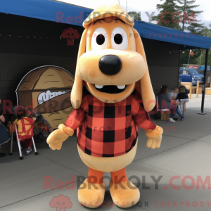 Peach Hot Dogs mascot...