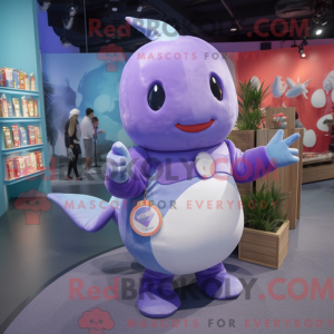 Lavender Narwhal mascot...