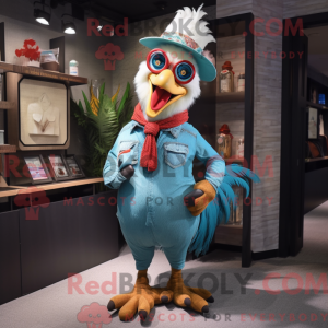 Cyan Roosters Maskottchen...