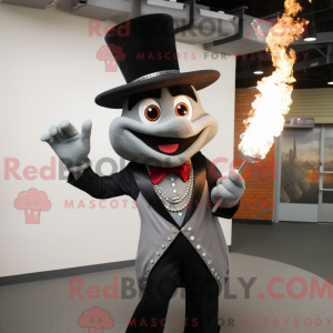 Gray Fire Eater mascot...