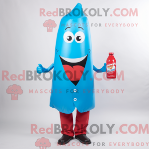 Sky Blue Bottle Of Ketchup...