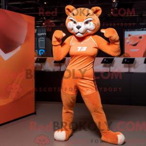 Oranje Puma-mascottekostuum...