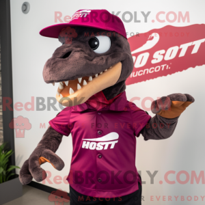 Magenta Utahraptor mascot...