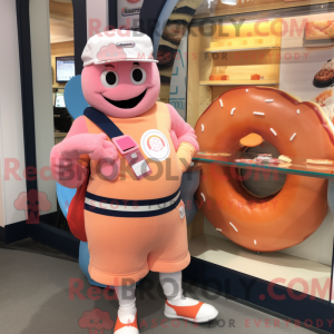 Peach Donut Maskottchen...