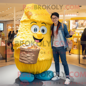 Geel Ramen-mascottekostuum...