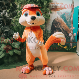 Peach Weasel maskot kostume...