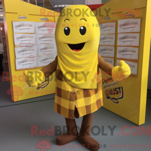 Yellow Chocolate Bar maskot...