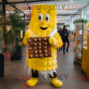 Yellow Chocolate Bar maskot...