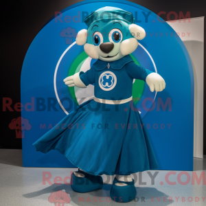 Blue Irish Flag mascot...