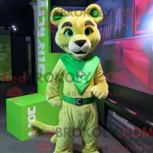 Postava maskota Lime Green...