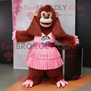 Pink Orangutan mascot...