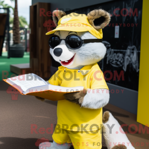 Lemon Yellow Badger mascot...