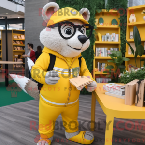 Lemon Yellow Badger mascot...