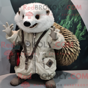 White Pangolin mascot...