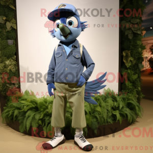 Olive Blue Jay Maskottchen...