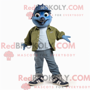 Olive Blue Jay maskot...