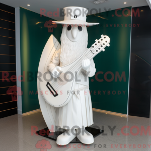 White Celtic Harp mascot...