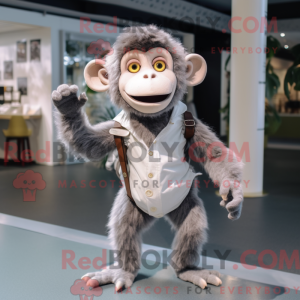 Gray Monkey mascot costume...