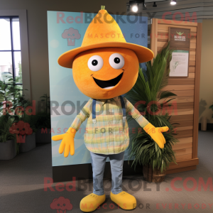 Orange Lemon mascot costume...