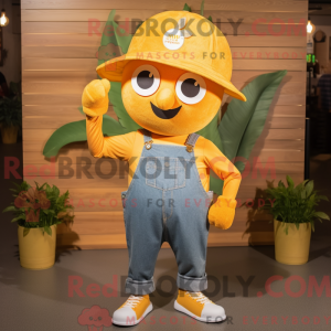 Orange Lemon mascot costume...