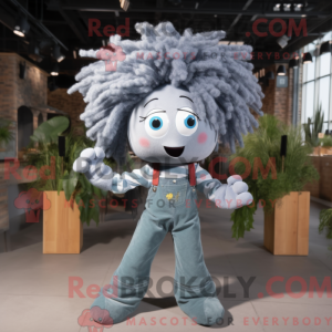 Gray Medusa mascot costume...