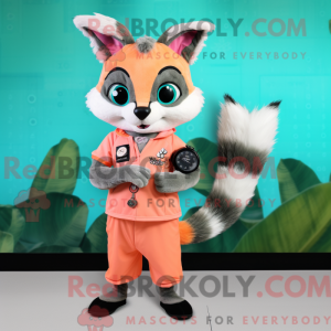 Peach Civet maskot kostume...