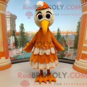 Orange Turkey mascot...