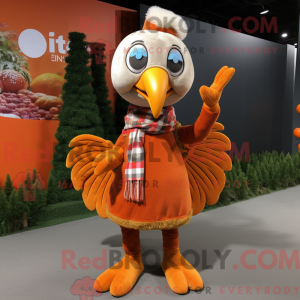 Orange Turkey mascot...