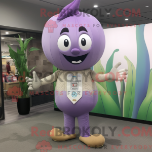 Lavendel løg maskot kostume...
