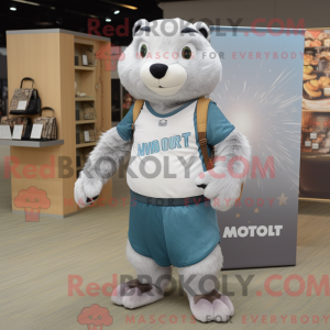 Sølv murmeldyr maskot...