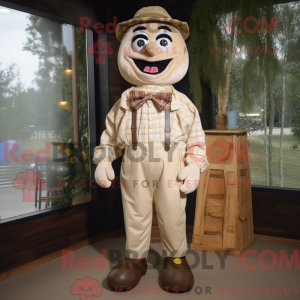 Cream Scarecrow mascot...