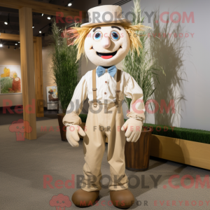 Cream Scarecrow mascot...