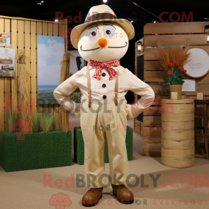 Cream Scarecrow mascot...