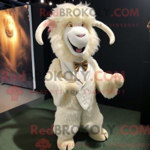 Cream Angora Goat mascot...