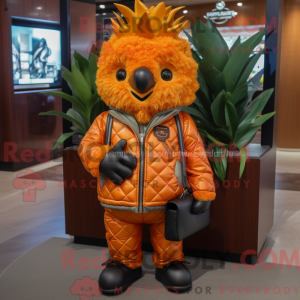 Oranje aas mascottekostuum...