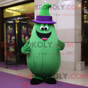 Grøn Aubergine maskot...