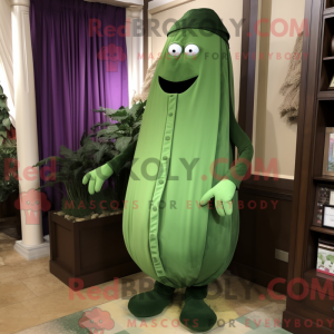 Grøn Aubergine maskot...