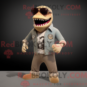 Tan Megalodon mascot...
