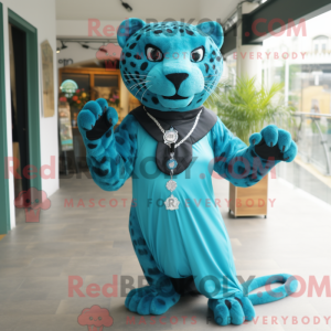 Turkis Panther maskot...