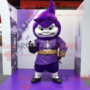 Purple Samurai mascot...