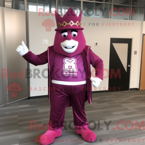 Magenta King Maskottchen...