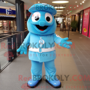 Himmelblå Gyro maskot...