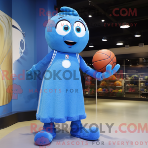 Blue Basketball Ball mascot...