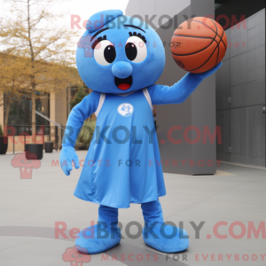 Blå Basketball Ball maskot...
