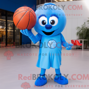 Blue Basketball Ball mascot...